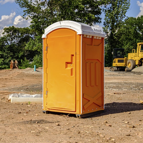 how often are the porta potties cleaned and serviced during a rental period in Dumont IA